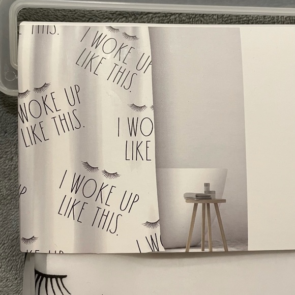 Rae Dunn Shower Curtain - I Woke Up Like This - Picture 2 of 3